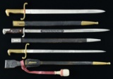 LOT OF 3 GERMAN WWI DRESS BAYONETS.