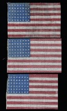 3 WWII 48-STAR FLAGS.