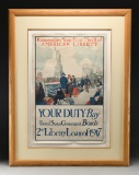 WWI POSTER & AMERICAN FIELD SERVICE LARGE AWARD