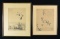 2 ORIGINAL ROLAND CLARK WILDLIFE ETCHINGS