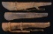 THREE WINCHESTER STYLE CARBINE SCABBARDS.