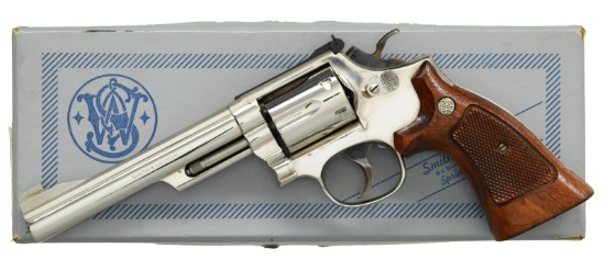 S&W MODEL 19-4 DA REVOLVER WITH FACTORY BOX.