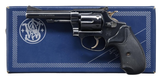 S&W MODEL 34-1 DA REVOLVER WITH BOX.