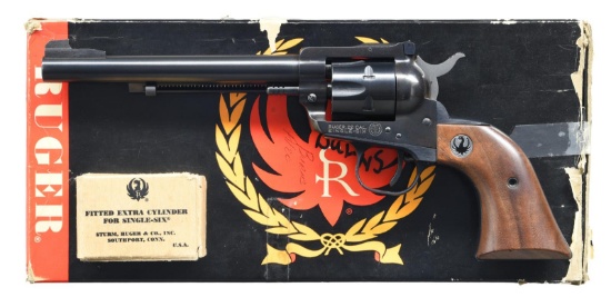 NICE RUGER SINGLE SIX SA REVOLVER WITH BOX & SPARE