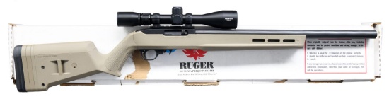 RUGER 10/22 SEMI-AUTOMATIC RIFLE WITH SPARE STOCK.