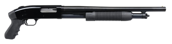 MOSSBERG 500A SHOTGUN WITH TRANSIT TUBE.