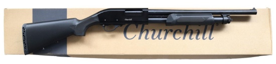AKKAR 612 CHURCHILL PUMP ACTION SHOTGUN.
