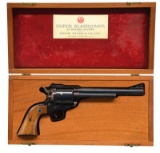 MAHOGANY CASED RUGER OM SUPER BLACKHAWK