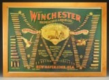 FRAMED WINCHESTER BULLET BOARD POSTER.