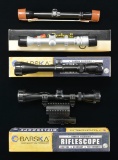 4 RIFLE SCOPES.