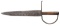 HUGE GRIP D-GUARD BOWIE KNIFE.