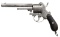 ENGRAVED BELGIAN PINFIRE DA REVOLVER.