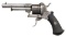 FRENCH FOLDING TRIGGER DA PINFIRE REVOLVER.