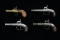 LOT OF 4 PERCUSSION BOOT PISTOLS.