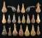 FINE LOT OF 21 LARGE 19TH CENTURY DECORATED