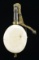 ANTIQUE IVORY PISTOL SIZE POWDER FLASK.