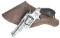 S&W BABY RUSSIAN SA REVOLVER WITH HOLSTER.
