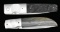 2 CUSTOM LOCKBACK FOLDING KNIVES.