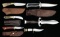 6 CUSTOM FIXED BLADE KNIVES.