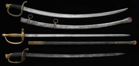 3 CIVIL WAR PERIOD SWORDS.
