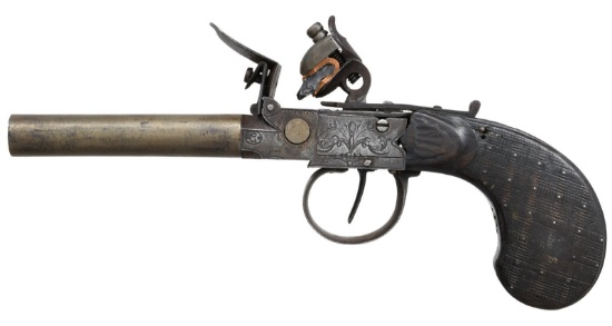 BELGIAN FLINTLOCK POCKET PISTOL.