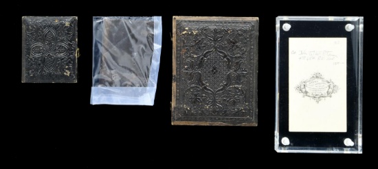 3 CIVIL WAR IMAGES & A SPANISH AMERICAN WAR TIN