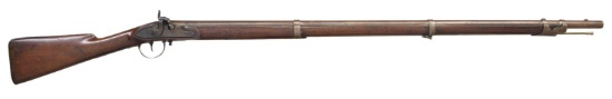 UNMARKED FULL-STOCK PERCUSSION RIFLE.