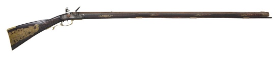 UNMARKED CONTEMPORARY FLINTLOCK KENTUCKY RIFLE.