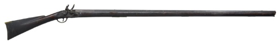 J BISHOP FULL-STOCK FLINTLOCK RIFLE.