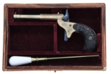 ATTRACTIVELY RESTORED FLOBERT PARLOR PISTOL.