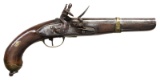 UNMARKED FLINTLOCK PISTOL.