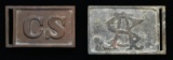 TWO CIVIL WAR STYLE POSTWAR BELT BUCKLES.