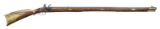 UNMARKED CONTEMPORARY FULL STOCK FLINTLOCK RIFLE.