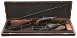 INTERESTING CASED ENGLISH PERCUSSION PISTOL/FOWLER