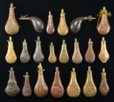 FINE LOT OF 21 LARGE 19TH CENTURY DECORATED