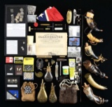 POWDER FLASKS, POWDER HORNS & CIVIL WAR MILITARIA