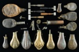 POWDER FLASKS, SHOT BAGS & MEASURES.