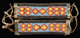PAIR OF NATIVE AMERICAN STYLE PONY BEAD CUFFS.
