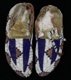 FINE PAIR OF FULLY BEADED PLAINS NATIVE AMERICAN