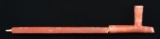 NATIVE AMERICAN CATLONITE PIPE & PIPESTEM.
