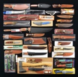 38 FIXED BLADE KNIVES & 1 AXE