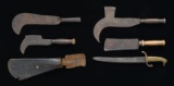 GROUP OF 5 MILITARY STYLE FASCINE KNIVES.