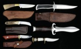 6 CUSTOM FIXED BLADE KNIVES.