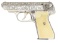 ENGRAVED SAUER 38H SEMI AUTO PISTOL.