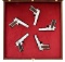 VERY ATTRACTIVE CASED SET OF 5 CHROME COLT 1911A1