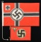 WWII GERMAN FLAGS & A PARTIAL FLAG.
