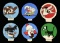 6 HAND PAINTED WWII AIR CORPS PATCH DESIGNS BY THE