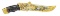 FINE PRESENTATION GOLD INLAY KNIFE.