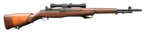 US SPRINGFIELD M1D SEMI-AUTO MILITARY RIFLE WITH
