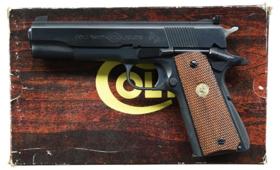 COLT SERVICE MODEL ACE SEMI AUTO PISTOL WITH BOX.